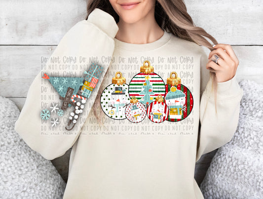 Snowmen Christmas ornaments WITHOUT sleeve png